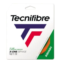 Tecnifibre X-One Biphase 18 Squash String (Orange) Cut From Reel -Ball Games Shop RG X One Biphase 18 Squash Orange CFRcopy