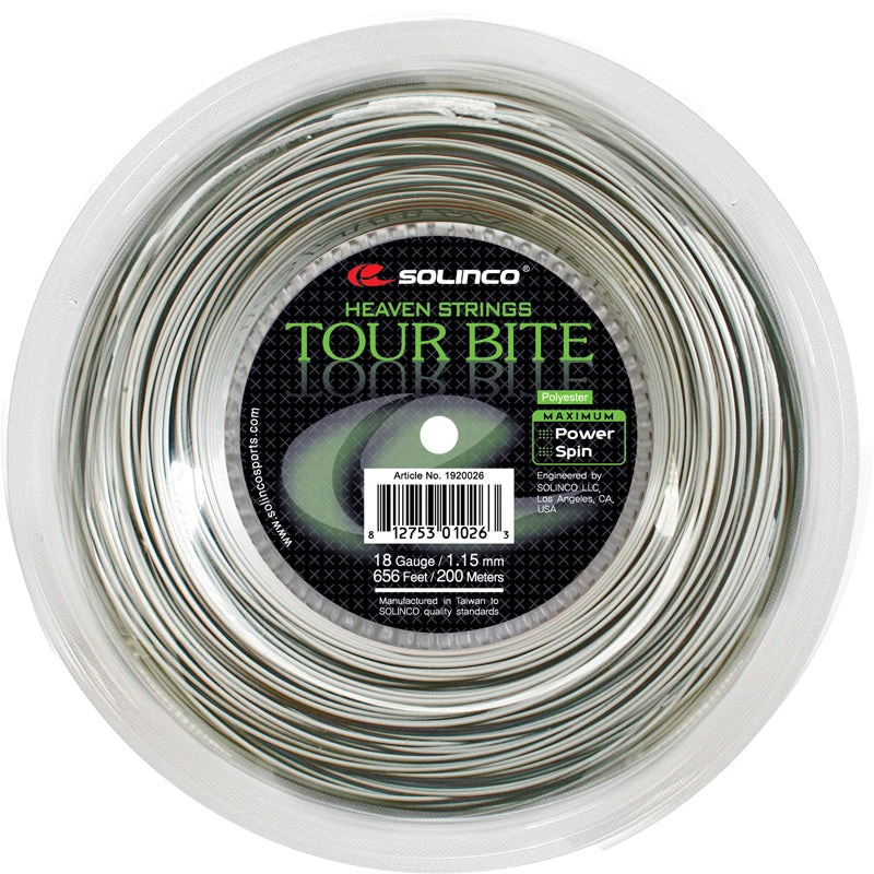 Solinco Tour Bite 18/1.15 Tennis String Reel (Silver) 3 Solinco Tour Bite 18/1.15 Tennis String Reel (Silver)