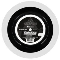 Diadem Solstice Black 17/1.20 Tennis String Reel (Black)