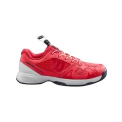Wilson Rush Pro QL Junior Tennis Shoe (White/Pink) -Ball Games Shop WRS324980 Jr Rush Pro QL ParadisePink White Barberry Side