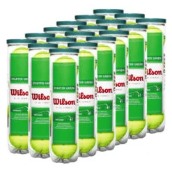 Wilson Starter Play Green Dot Junior Tennis Balls - 18 Can Case