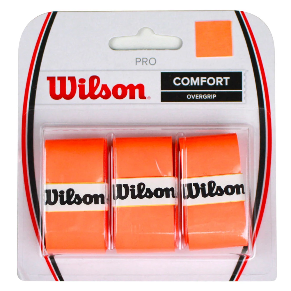 Wilson Pro Overgrip 3 Pack (Orange) 3 Wilson Pro Overgrip 3 Pack (Orange)