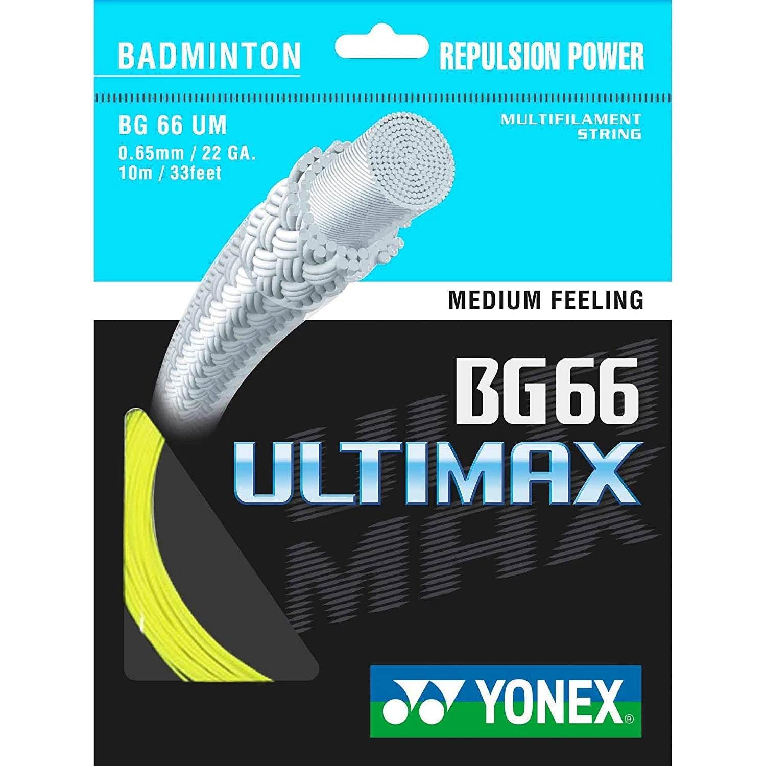 Yonex BG 66 Ultimax Badminton String (Yellow) 3 Yonex BG 66 Ultimax Badminton String (Yellow)