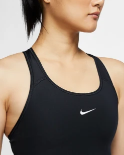 Nike Women's Dri-FIT Swoosh Medium Support 1 Piece Pad Sports Bra (Black/White) -Ball Games Shop dri fit swoosh support 1 piece pad sports bra mx9N8j b4b9eceb e6e5 4fba 9e70 4fb4905afae9