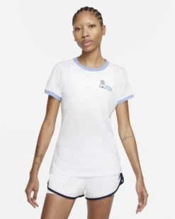 Nike Women's Dri-FIT Ringer NYC Top (White/Aluminum)