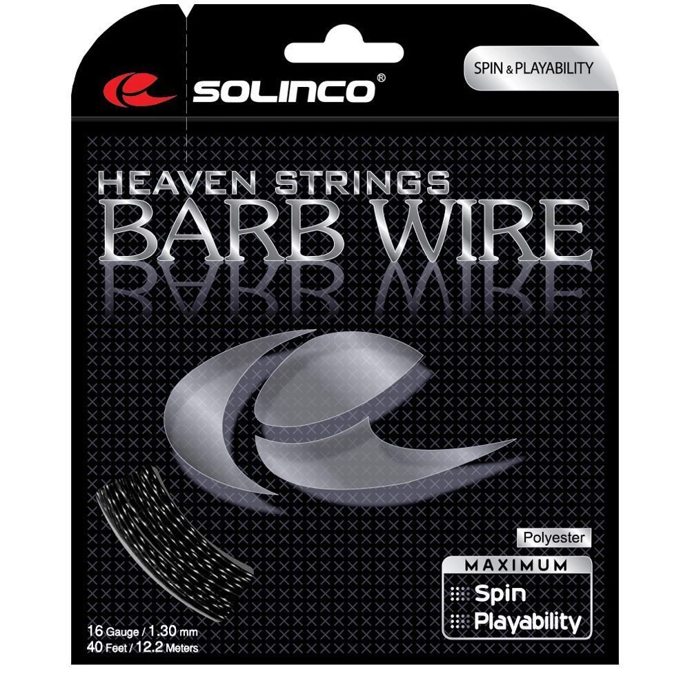 Solinco Barb Wire 16L/1.25 Tennis String (Black) 3 Solinco Barb Wire 16L/1.25 Tennis String (Black)