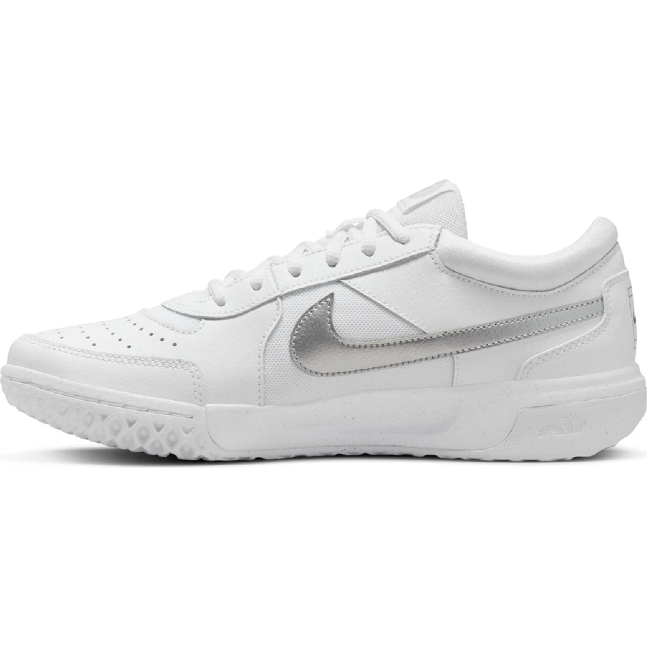 Nike Zoom Lite 3 Women's Tennis Shoe (White/Metallic Silver) 4 Nike Zoom Lite 3 Women's Tennis Shoe (White/Metallic Silver) - Image 2