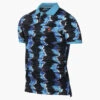 Nike Men's Dri-FIT Printed Slim Polo (Black/Blue)
